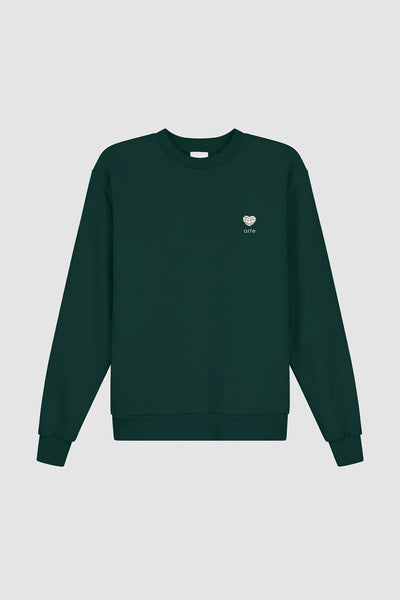 Heart Flower Crewneck - Green