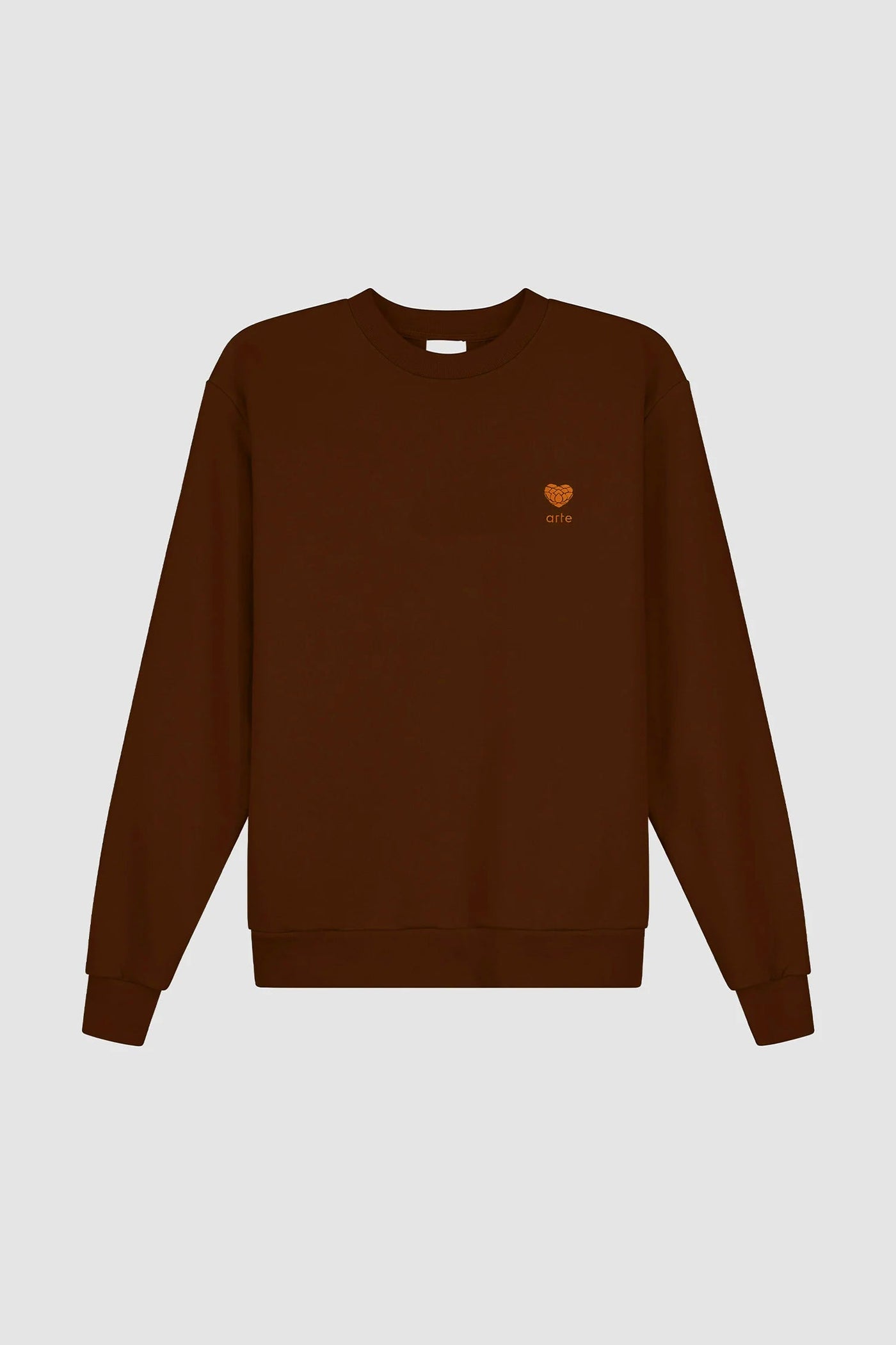 Heart Flower Crewneck - Brown