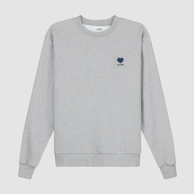 Heart Flower Crewneck - Grey