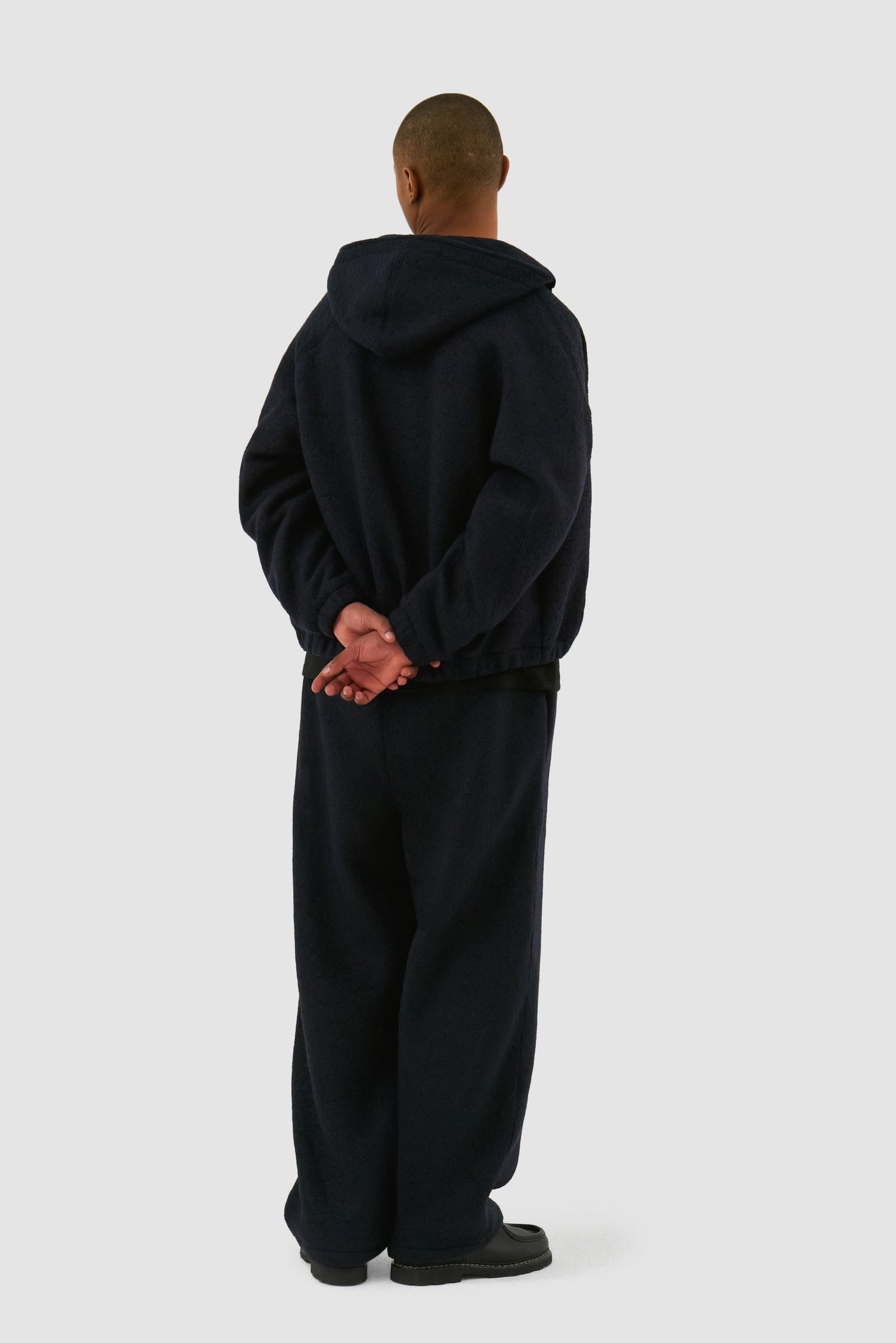 Boiled Wool Pants - Navy