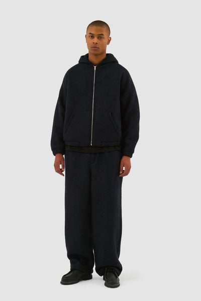 Boiled Wool Pants - Navy