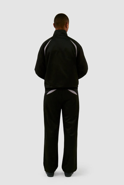 Two-tone Tracksuit Pants - Black