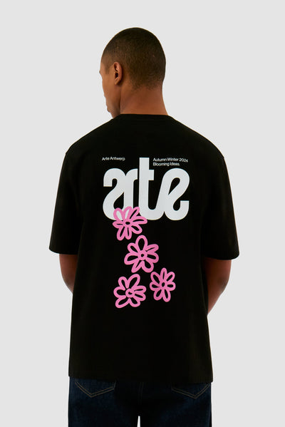 Flowers Back T-shirt - Black