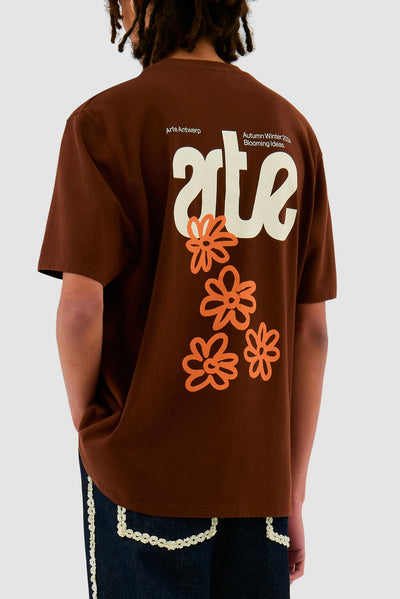 Flowers Back T-shirt - Brown