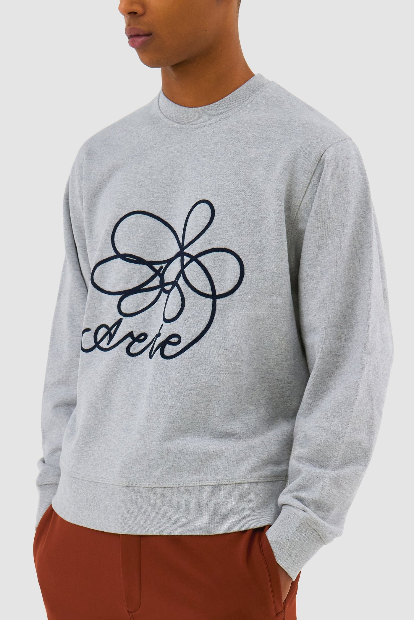 Flower Logo Crewneck - Grey