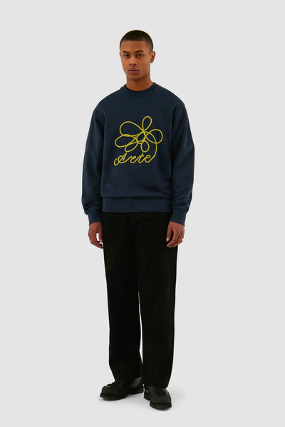 Flower Logo Crewneck - Navy