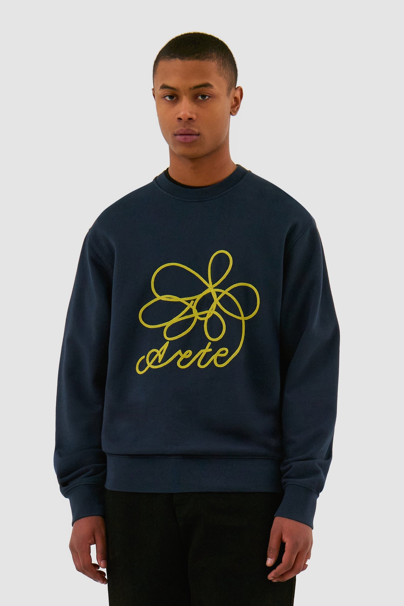 Flower Logo Crewneck - Navy