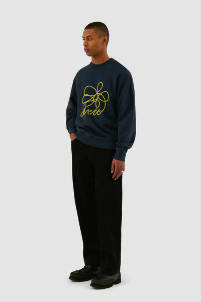 Flower Logo Crewneck - Navy