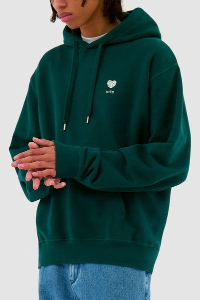 Heart Flower Hoodie - Green