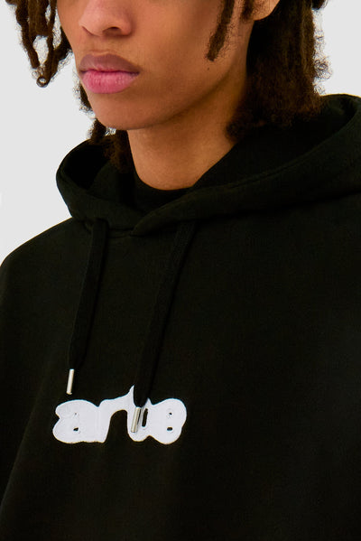 Embroidery Logo Hoodie - Black