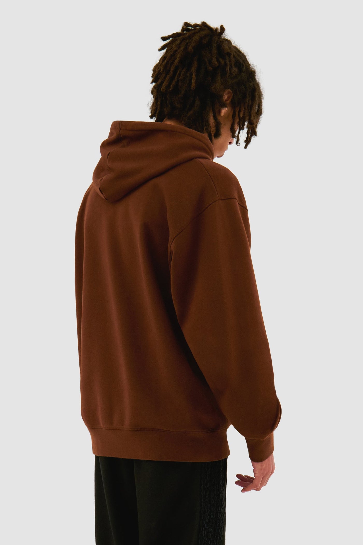 Embroidery Logo Hoodie - Brown