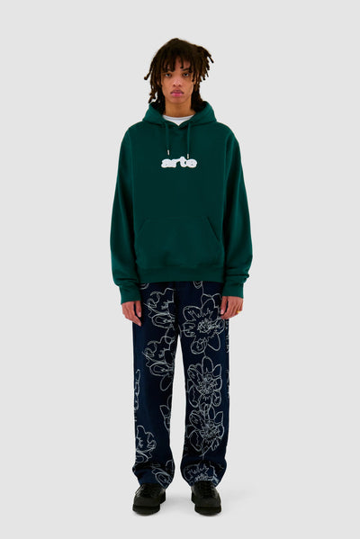 Embroidery Logo Hoodie - Green