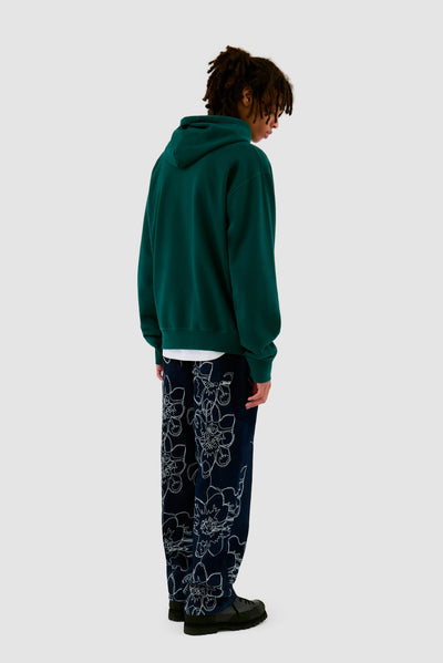 Embroidery Logo Hoodie - Green