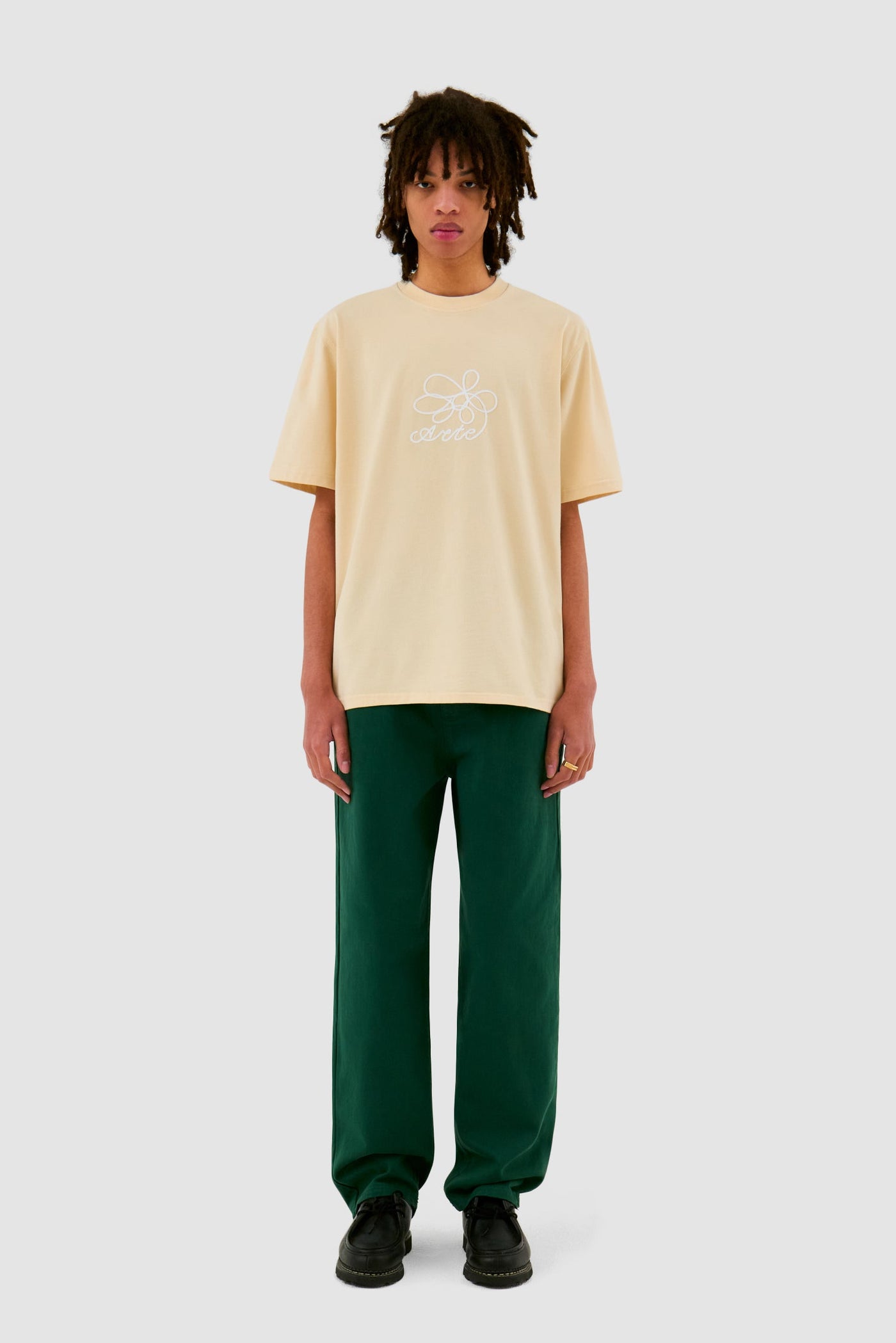 Embroidery Pocket Pants - Green