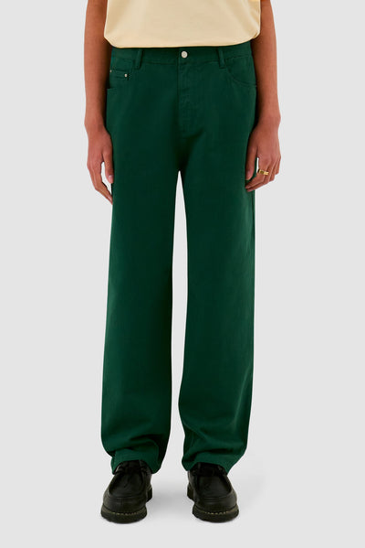 Embroidery Pocket Pants - Green