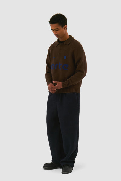 Football Knit - Brown