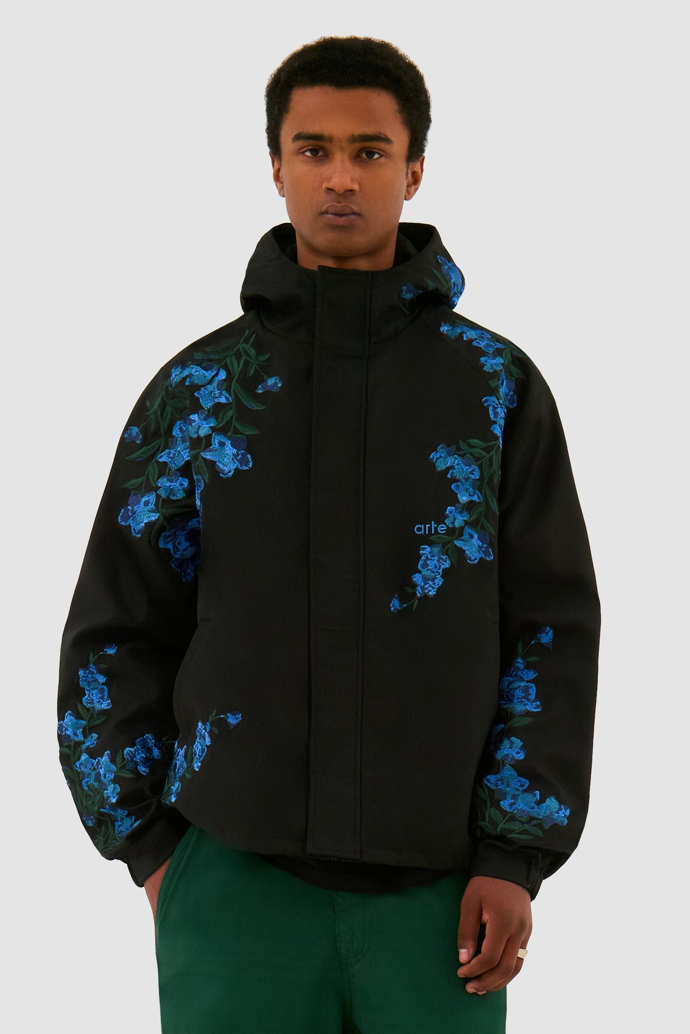 Flower Stitch Jacket - Black