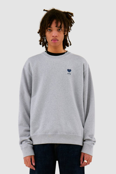 Heart Flower Crewneck - Grey