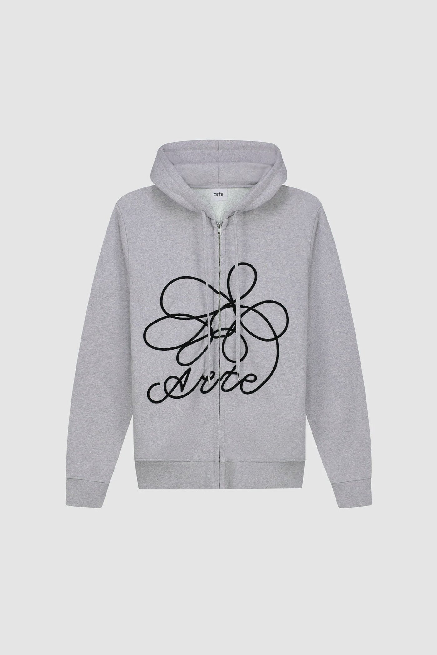 Flower Logo Zip Hoodie - Grey