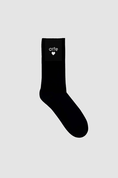 Basic Arte Heart Socks - Black