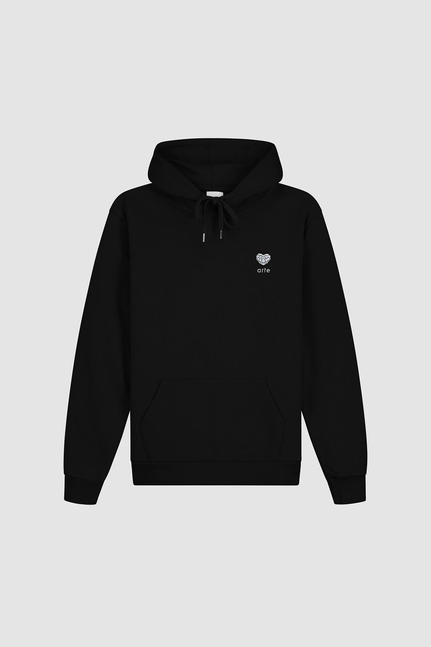 Heart Flower Hoodie - Black