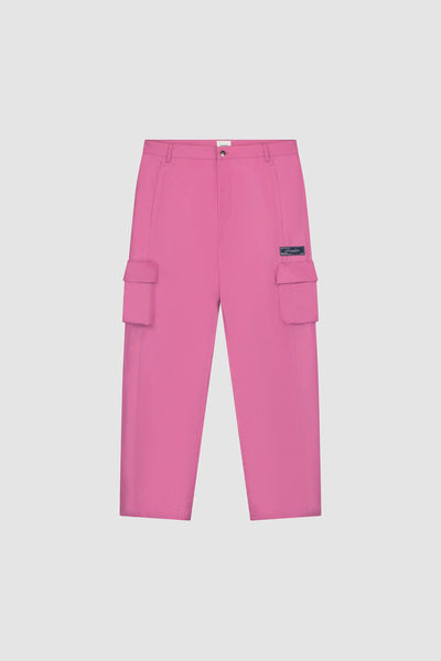 3D Pockets Cotton Pants - Pink