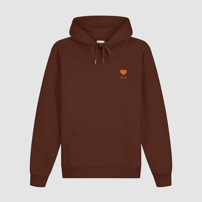 Heart Flower Hoodie - Brown