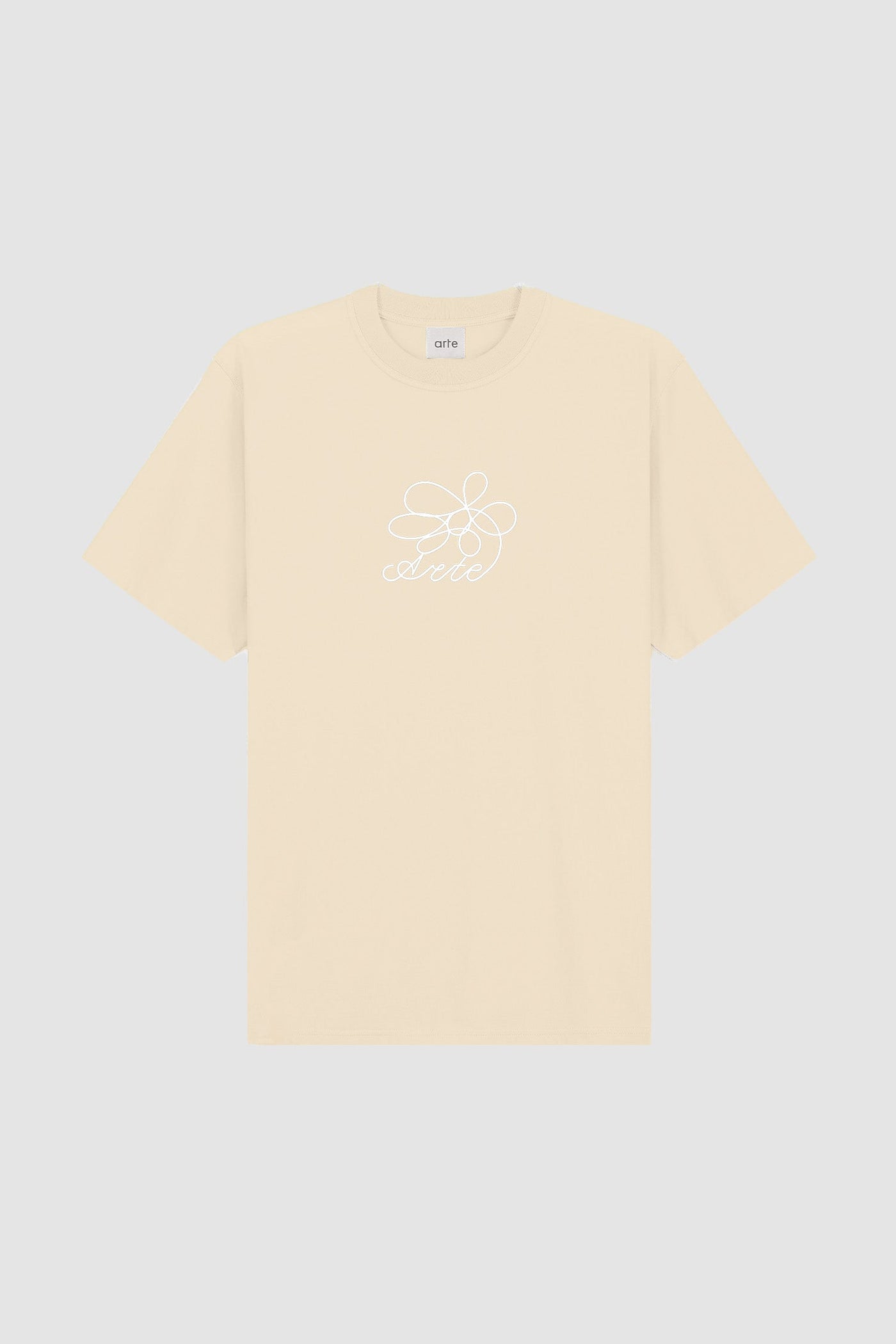 Flower Embroidery T-shirt - Cream