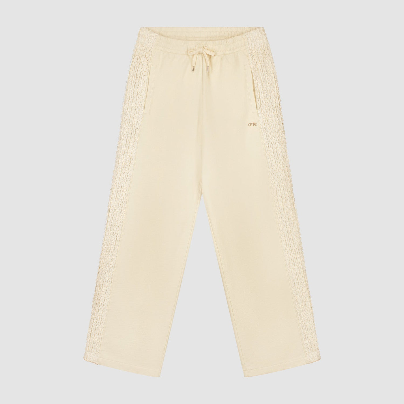 Flower Tape Pants - Cream