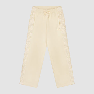 Flower Tape Pants - Cream