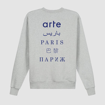 Paris Back Print Crewneck - Grey