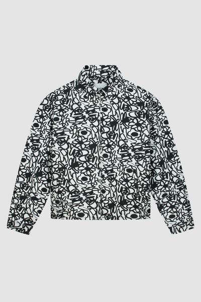 Allover Flowers Jacket - White