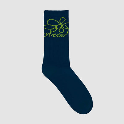 Flower Logo Socks - Navy