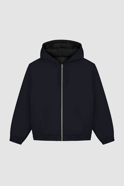 Reversible Hooded Jacket - Navy