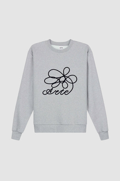 Flower Logo Crewneck - Grey