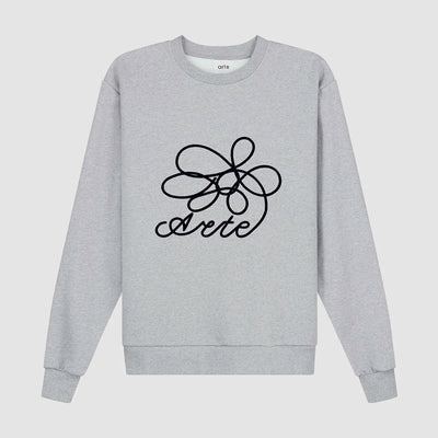 Flower Logo Crewneck - Grey