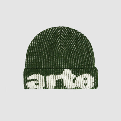 Ribbed Beanie - Green