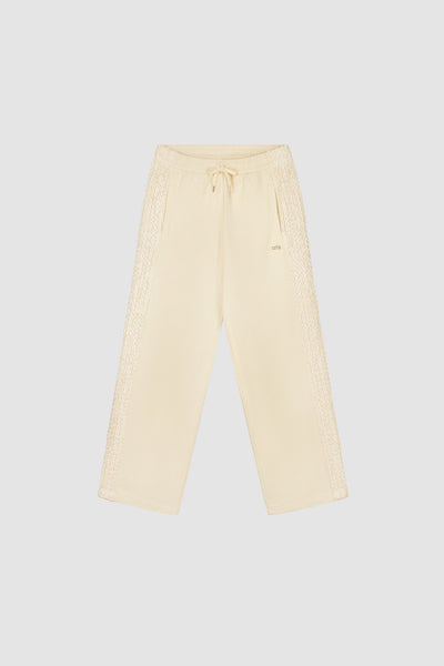 Flower Tape Pants - Cream