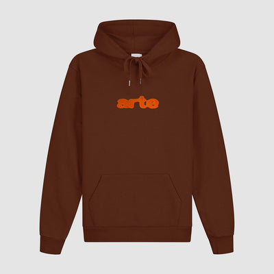 Embroidery Logo Hoodie - Brown